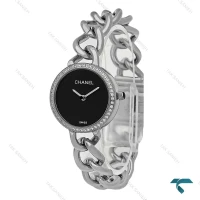 ساعت مچی زنانه شنل بند کارتیری استیل صفحه مشکی Chanel-7961-L