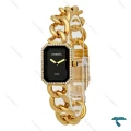 ساعت شنل Premiere زنانه طلایی صفحه مشکی دورنگین Chanel-7964-L