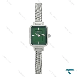 ساعت دنیل ولینگتون Quadro Mini زنانه سیلور صفحه سبز DW-7974-L