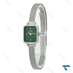ساعت دنیل ولینگتون Quadro Mini زنانه سیلور صفحه سبز DW-7974-L