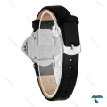 ساعت ون کلیف Alhambra زنانه سیلور بند چرم مشکی دورنگین VanCleef-7985-L
