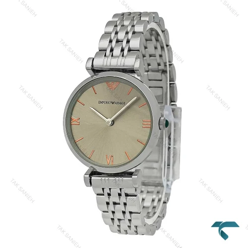 ساعت مچی امپریو آرمانی زنانه سیلور صفحه طوسی Armani-8000-L