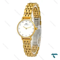 ساعت زنانه DW مینی طلایی ایندکس نگین DW-5998-24-L