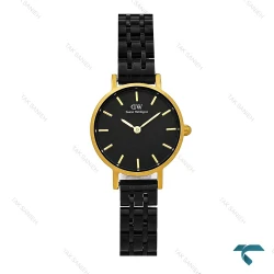 ساعت مچی DW زنانه مینی گرد مشکی قاب طلایی DW-8015-L