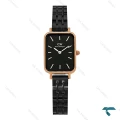 ساعت دنیل ولینگتون زنانه مستطیلی رزگلد مشکی DW-8018-L