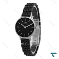 ساعت زنانه دنیل ولینگتون گرد مشکی قاب سیلور اسمال DW-8019-L