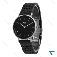 ساعت دنیل ولینگتون مردانه مشکی قاب سیلور DW-8020-G