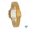 ساعت DW زنانه مربع طلایی بند حصیری صفحه سبز DW-8027-L