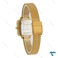 ساعت دنیل ولینگتون زنانه مربع طلایی بند حصیری DW-8028-L