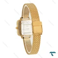 ساعت DW زنانه طلایی بند حصیری مربع صفحه سفید DW-8030-L