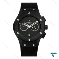 ساعت هابلوت زنانه سه موتوره مشکی صفحه مهندسی Hublot-8041-L