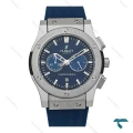 ساعت هابلوت مردانه نقره ای سرمه ای سه موتوره Hublot-8044-G