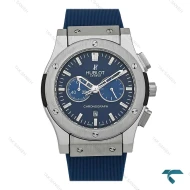 ساعت هابلوت مردانه نقره ای سرمه ای سه موتوره Hublot-8044-G