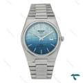 ساعت تیسوت PRX مردانه پاورماتیک نقره ای صفحه آبی دورنگ Tissot-8048-G