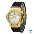 ساعت زنانه هوبلو سه موتوره طلایی صفحه سفید Hublot-7270-L