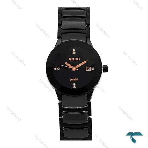 ساعت مچی رادو زنانه مشکی وسط سرامیکی عقربه رزگلد Rado-7283-L