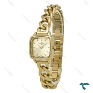 ساعت رومانسون زنانه مربعی طلایی بند کارتیری Romanson-7292-L
