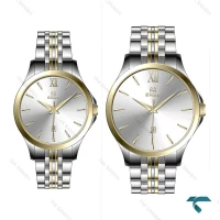 ساعت ست انزو EC-612TES دورنگ طلایی صفحه سیلور Enzo-8099-S