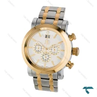 ساعت انزو مردانه EC-2168TEG دورنگ طلایی صفحه سفید Enzo-8136-G