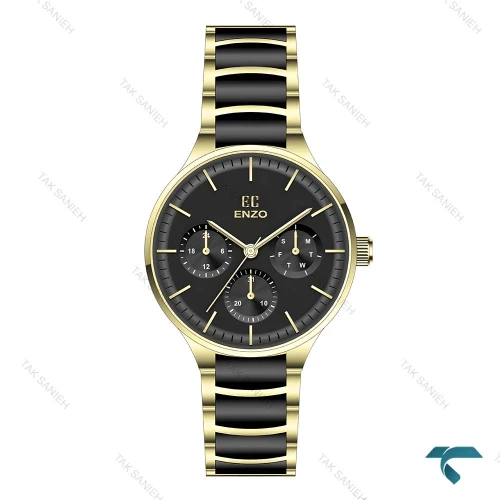 ساعت انزو EC-2188GBG مردانه سه موتوره طلایی مشکی Enzo-8151-G