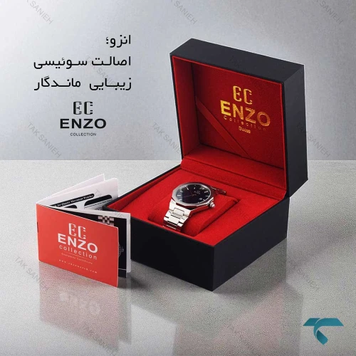 ساعت انزو EC-3124 زنانه بند کارتیه ای طلایی صفحه صدف Enzo-8727-L