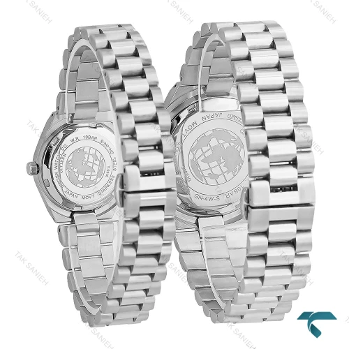 ساعت ست سیتیزن کلاسیک نقره ای صفحه مشکی Citizen-8197-S