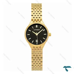 ساعت مچی زنانه سیتیزن طلایی صفحه مشکی Citizen-8198-L