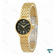ساعت مچی زنانه سیتیزن طلایی صفحه مشکی Citizen-8198-L