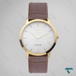 ساعت مردانه انزو EC-1702GEG طلایی بند چرم قهوه ای Enzo-8109-G