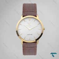 ساعت انزو EC-1702GEL زنانه طلایی بند چرم قهوه ای Enzo-8110-L