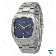 ساعت اسپریت مردانه سه موتوره سیلور صفحه سرمه ای Esprit-8201-G
