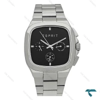 ساعت اسپریت مردانه استیل صفحه مشکی سه موتوره Esprit-8209-G