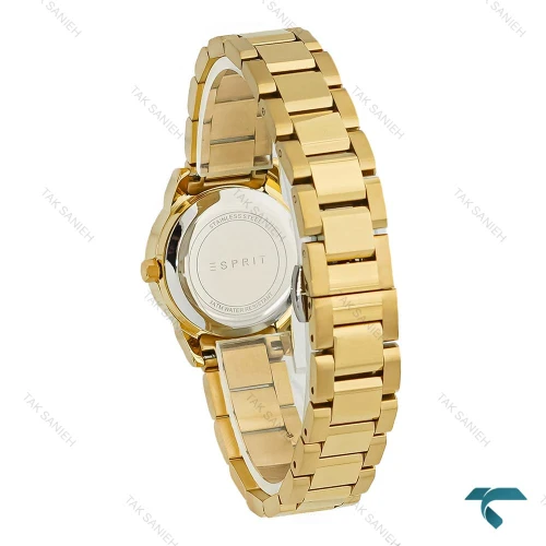ساعت اسپریت زنانه طلایی صفحه یاقوت کبود Esprit-8211-L