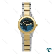 ساعت اسپریت زنانه دورنگ طلایی صفحه یاقوت کبود Esprit-8214-L