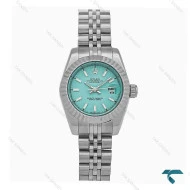 رولکس زنانه سیلور ایندکس خط صفحه فیروزه ای اسمال Rolex-8253-L