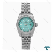رولکس زنانه سیلور ایندکس خط صفحه فیروزه ای اسمال Rolex-8253-L