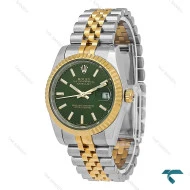 ساعت مردانه رولکس دورنگ طلایی صفحه سبز Rolex-8254-G