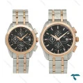 ساعت ست تیسوت دورنگ رزگلد سه موتوره کورنوگراف Tissot-8267-S