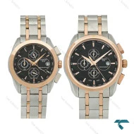 ساعت ست تیسوت دورنگ رزگلد سه موتوره کورنوگراف Tissot-8267-S