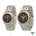 ساعت ست تیسوت دورنگ رزگلد سه موتوره کورنوگراف Tissot-8267-S