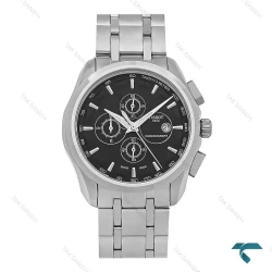 ساعت مچی تیسوت مردانه سه موتوره کرنوگراف استیل صفحه مشکی Tissot-8277-G