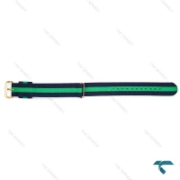 بند برزنتی دنیل ولینگتون مردانه سبز سرمه ای سگک رزگلد DW-Strap-R-8165-G