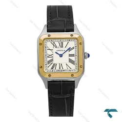 ساعت کارتیر سانتوس دومونت زنانه دورنگ طلایی اسمال Cartier-8304-L