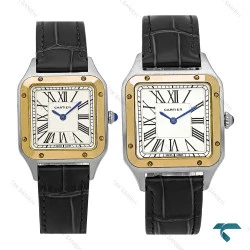 ساعت ست کارتیه سانتوس دومونت دورنگ طلایی Cartier-8306-S