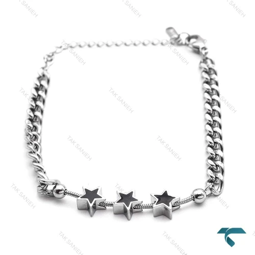 دستبند زنانه کارتیر طرح ستاره نقره ای Bracelet-8340-L