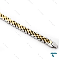 دستبند مردانه رولکسی دورنگ طلایی Rolex-8358-G