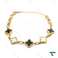 دستبند زنانه ون کلیف طلایی 5 گل VanCleef-8329-L