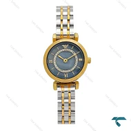 ساعت امپریوآرمانی مینی زنانه دورنگ طلایی صفحه خورشیدی سرمه ای Armani-8569-L