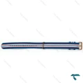 بند برزنتی ساعت دنیل ولینگتون مردانه آبی سفید سگک رزگلد DW-Strap-8576-G