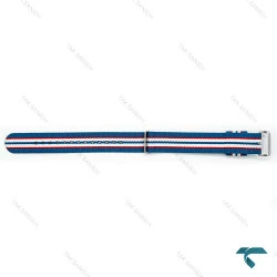 بند برزنتی دنیل ولینگتون مردانه سبز سرمه ای قرمز سفید سگک سیلور DW-Strap-8578-G